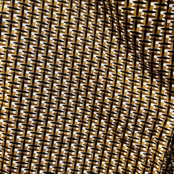 ZARA Patterned Cropped Ankle Pants w Contrasting Waistband - Picture 5 of 7